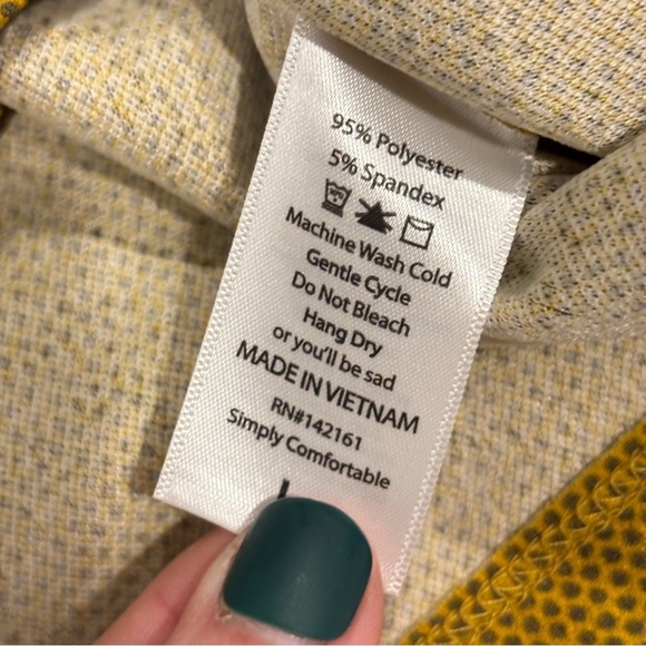 LulaRoe mustard yellow polka dot cassie skirt NWT size large - Picture 5 of 11